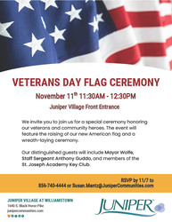Veterans Day Flag Ceremony at Juniper Village at Williamstown