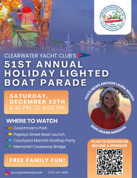 Clearwater Yacht Club's 51st Annual Holiday Lighted Boat Parade!