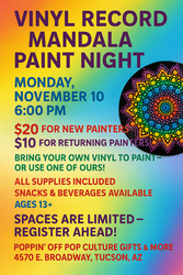Paint Night - Vinyl Record Mandalas @ Poppin Off
