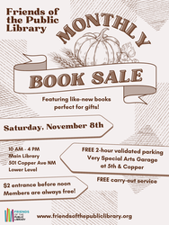 Friends of the Library Like-New November Sale