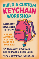 DIY Keychains & Bag Bling @ Poppin' Off