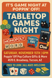 Tabletop Games Night @ Poppin' Off