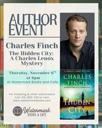 In Store Author event with Charles Finch