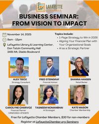Lafayette Chamber Business Seminar: From Vision to Action