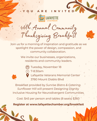 Community Thanksgiving Breakfast - Lafayette Chamber of Commerce