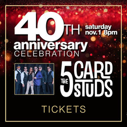 Cedarburg Cultural Center 40th Anniversary Celebration: The 5 Card Studs