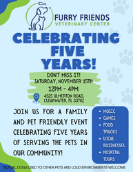 Furry Friends Veterinary Center 5 Year Anniversary and Pet Adoption Event!