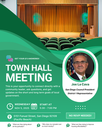 Town Hall Meeting with Joe LaCava, Council President District 1 Rep