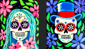 "Amor Eterno – Black Light GLOW Party!" In-Studio Paint Party!