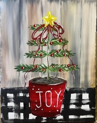 "Christmas Tree Topiary" In-Studio Paint Party!