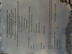 Athens Community Garden Club Holiday Luncheon and Auction