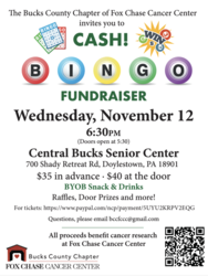 Fox Chase Cash Bingo Fundraiser