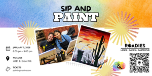 Desert Evening Paint and Sip at Roadies
