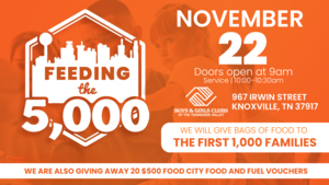 Feeding the 5,000- THANKSGIVING GROCERIES FREE