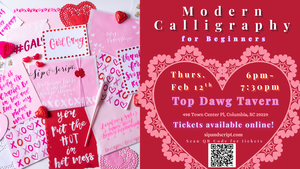 Valentine’s/Galentine’s Modern Calligraphy for Beginners at Top Dawg Tavern