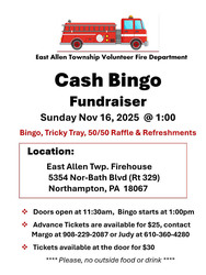 Cash Bingo and Basket Raffle