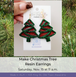 Make Christmas Tree Resin Earrings