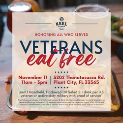 Keel Farms Salutes Veterans and Active Military with a Free Lunch