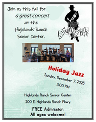 The Highlands Ranch Concert Band presents: Swing Shift, "Holiday Jazz" a FREE Big Band Concert