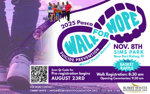 Pasco Walk for HOPE 2025, Suicide Prevention, Mental Health Wellness, Nov. 8, Sim's Park, NPR