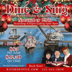 Dine & Sing: A Carolers’ Holiday Kickoff Aboard the Barbara Lee