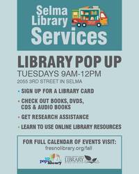 Selma Library Pop-Up serve at the Selma Police Station