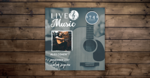Friday Night Live Music Series Featuring Alex Cohen at 1741 Pub & Grill