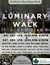 Luminary Walk at Grafton Lakes State Park