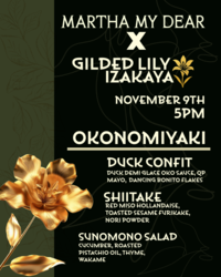 Martha's Hosts Gilded Lily Izakaya Pop-up