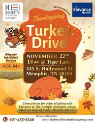 Memphis Seniors Thanksgiving Turkey Drive – Free Turkeys for Ages 64+ at Tiger Lane!
