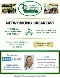 Calabasas Chamber's Networking Breakfast with UCLA Health