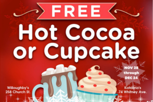 WHITNEY-AUDUBON FREE HOT COCOA OR CUPCAKE