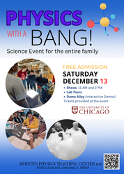 Physics with a Bang! December 13, 2025 Hyde Park