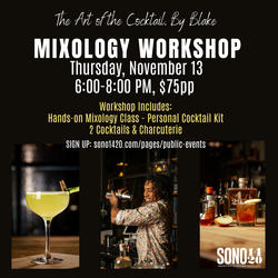 Mixology Workshop with Blake at SoNo 1420 Distillery