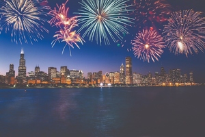 Chicago Holiday Fireworks Premier Dinner Cruise on Lake Michigan