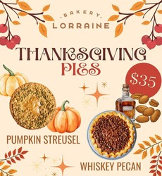 Thanksgiving Pies at Bakery Lorraine