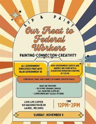 Love Life Coffee and Artist Angie O’Neal Host Free "Paint & Sip   Haircuts" for Federal Workers