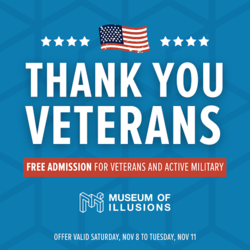 Museum of Illusions Philadelphia Honors Veterans with Free Admission