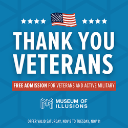 Museum of Illusions Pittsburgh Honors Veterans with Free Admission