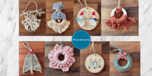 Patchwork Macrame + Sea Glass Christmas Ornament Craft Workshop