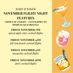 Flight Night Friday: Spritz Cocktail Flights at Bard & Baker in Troy
