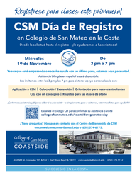 CSM Registration Day at College of San Mateo Coastside