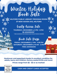 Winter Holiday Book Sale At Milford Public Library