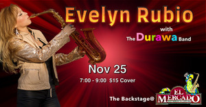Saxophonist EVELYN RUBIO Headlines The Backstage with DURAWA.