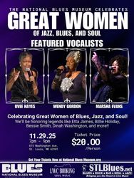 The National Blues Museum celebrates the Great Women of Blues, Jazz, and Soul