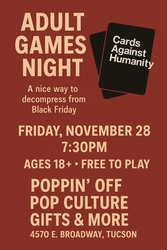 🎴 Adult Game Night: Cards Against Humanity @ Poppin' Off 🎴