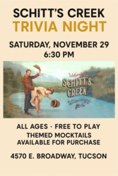 Trivia Night - Schitt's Creek @ Poppin' Off