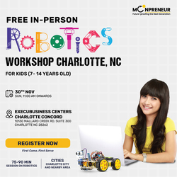 In-Person Free Robotics/Math Workshop for Kids at Charlotte NC (7-14)