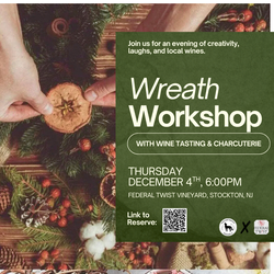 Holiday Wreath Workshop with Private Wine Tasting
