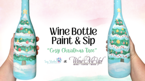 Wine Bottle Paint & Sip: Cozy Christmas Tree with Sey Studios